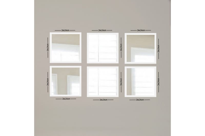 Sarata Speil, Hvit/Sølv