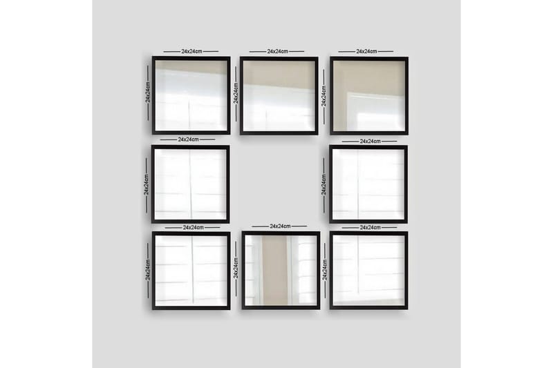 Sarata Speil, Sølv/Svart