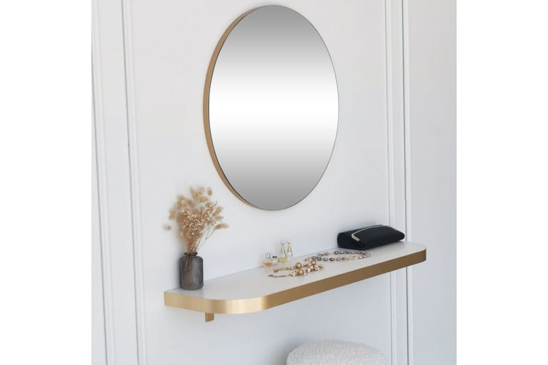Sesso Speil 60 cm Rund - Gull - Innredning - Speil - Veggspeil