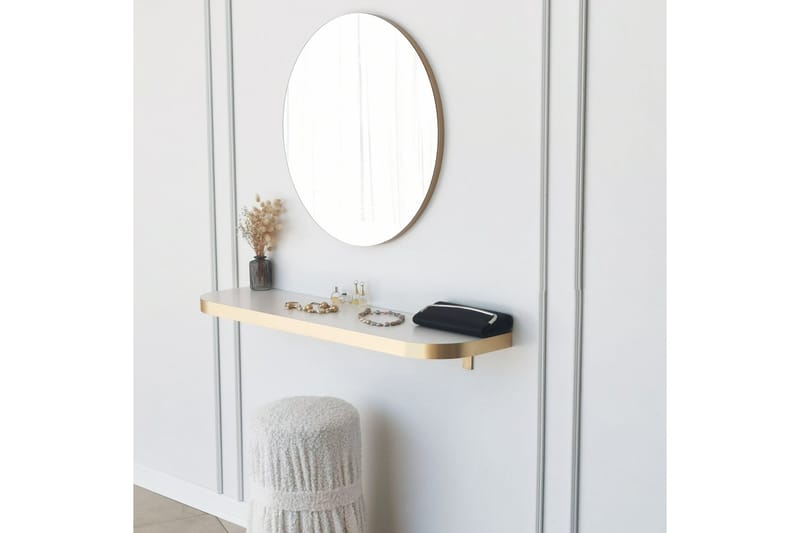 Sesso Speil 60 cm Rund - Gull - Innredning - Speil - Veggspeil