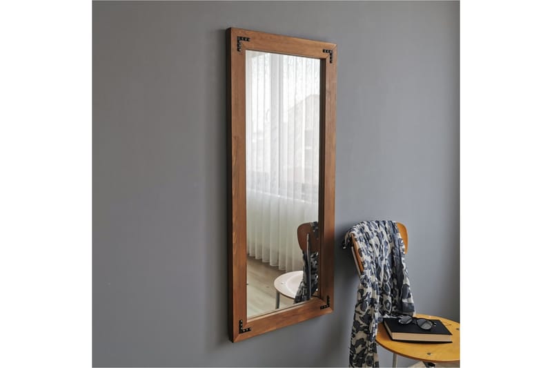 Shakeil Dekorasjonsspeil 50 cm - Valnøtt - Innredning - Speil - Veggspeil