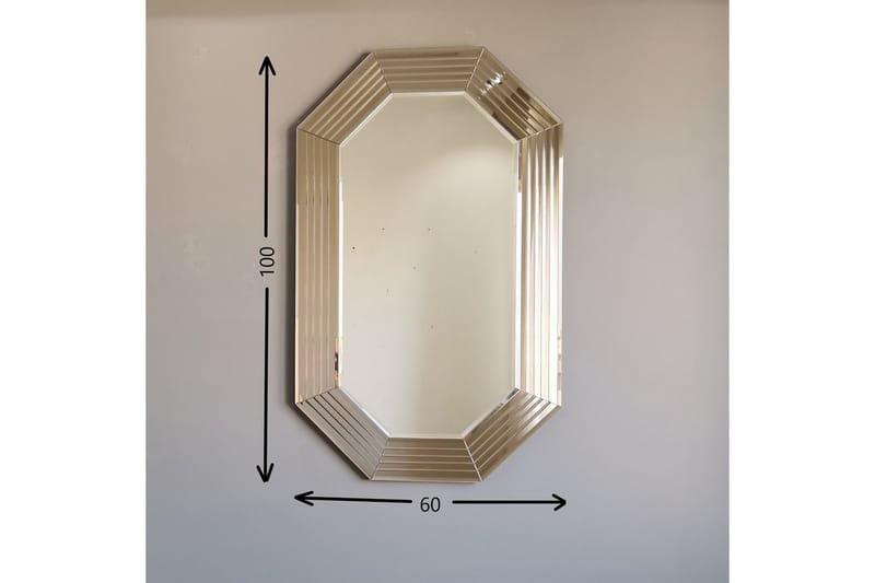 Sherald Dekorasjonsspeil 60 cm - Bronse - Innredning - Speil - Veggspeil