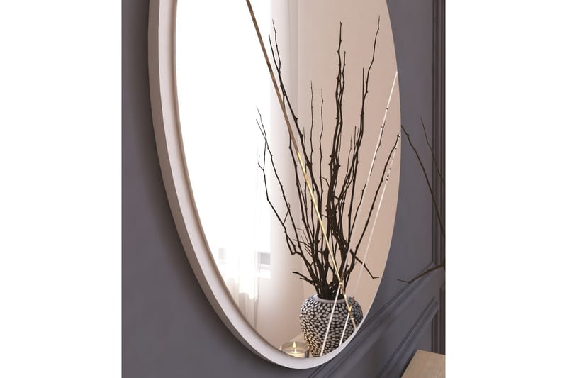 Smooth Speil 60 cm Rund - Hvit - Innredning - Speil - Veggspeil