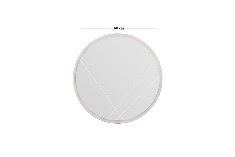 Smooth Speil 60 cm Rund - Hvit - Innredning - Speil - Veggspeil