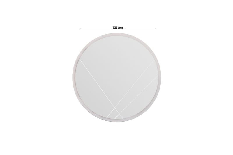 Smooth Speil 60 cm Rund - Hvit - Innredning - Speil - Veggspeil