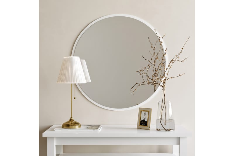 Speil 60x60 cm - Hvit - Veggspeil - Gangspeil
