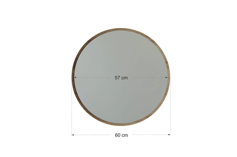 Speil 60x60 cm - Valnøtt - Innredning - Speil - Veggspeil
