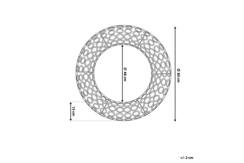 Speil 80 cm gull BOURDON - Gull - Innredning - Speil - Veggspeil