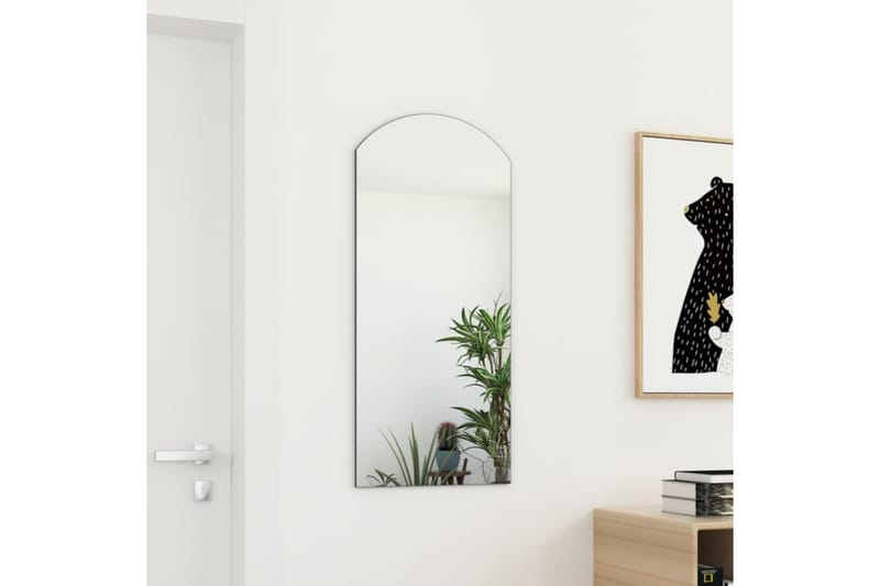 Speil 90x45 cm glass - Hvit - Innredning - Speil - Veggspeil