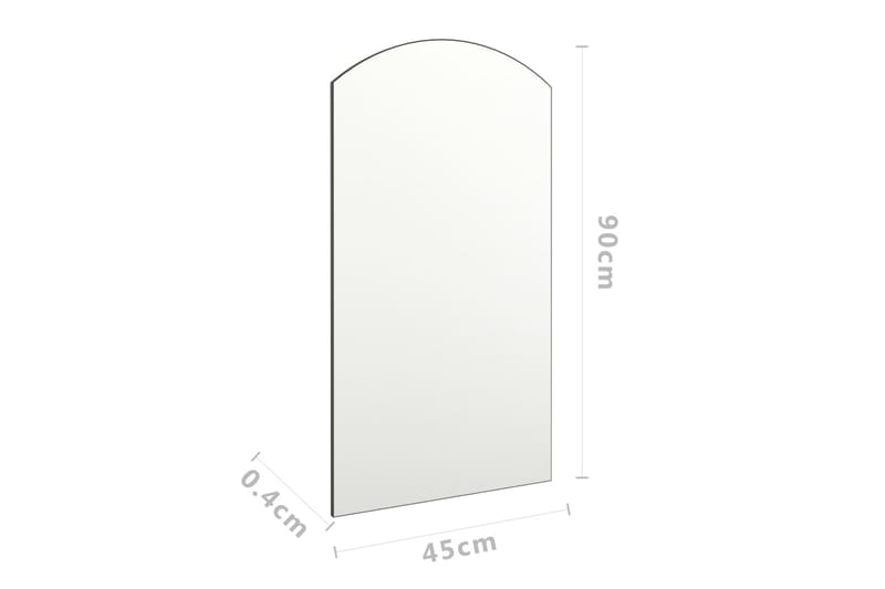 Speil 90x45 cm glass - Hvit - Innredning - Speil - Veggspeil