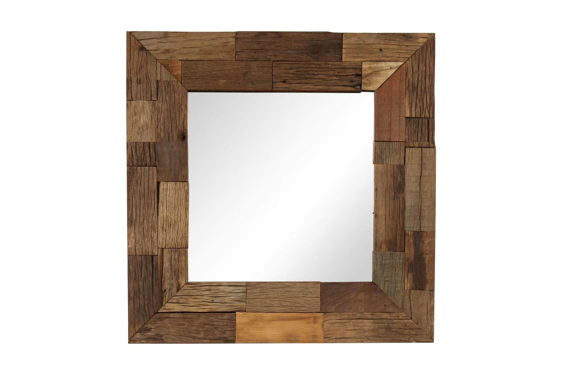 Speil gjenvunnet heltre 50x50 cm - Innredning - Speil - Veggspeil