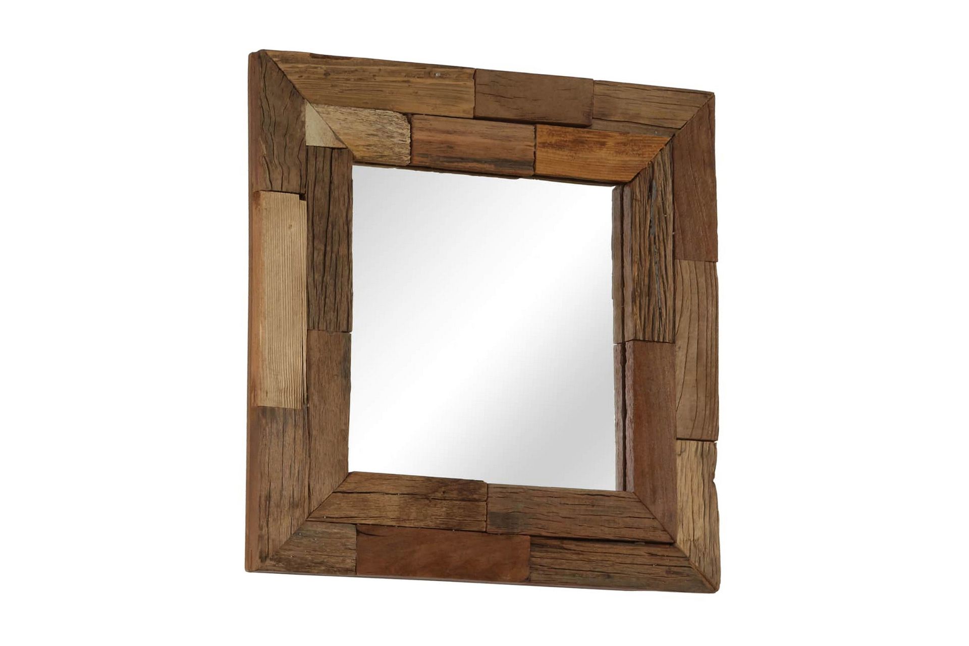 Speil gjenvunnet heltre 50x50 cm - Innredning - Speil - Veggspeil