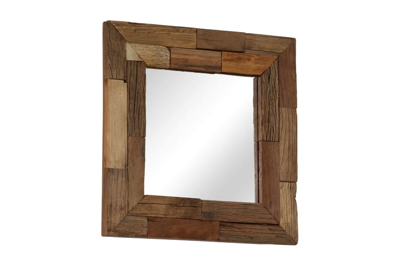 Speil gjenvunnet heltre 50x50 cm - Innredning - Speil - Veggspeil