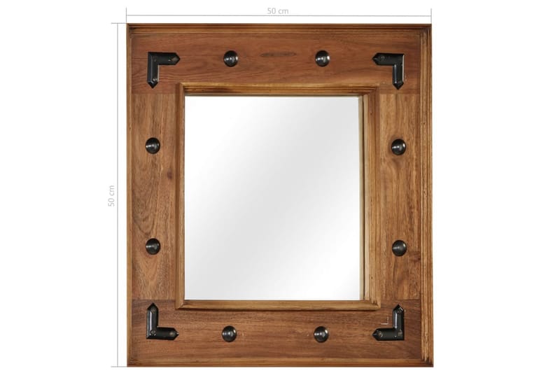 Speil heltre akasie 50x50 cm - Innredning - Speil - Veggspeil