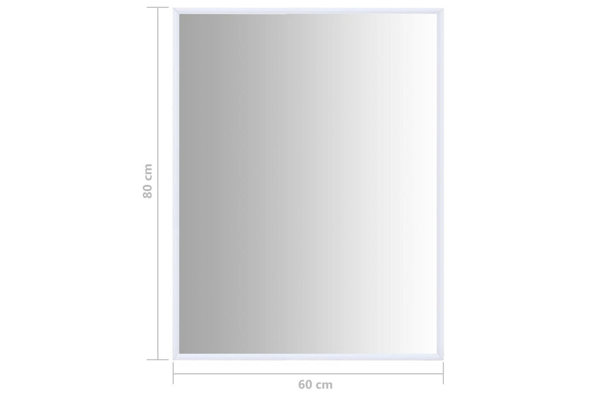 Speil hvit 80x60 cm - Hvit - Innredning - Speil - Veggspeil