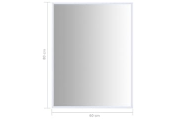 Speil hvit 80x60 cm - Hvit - Innredning - Speil - Veggspeil