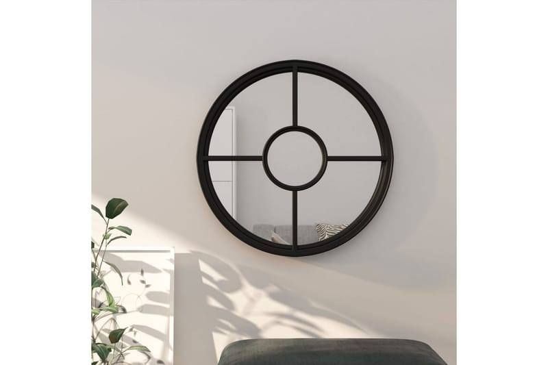 Speil svart 60x4 cm for innendørs bruk jern - Svart - Innredning - Speil - Veggspeil
