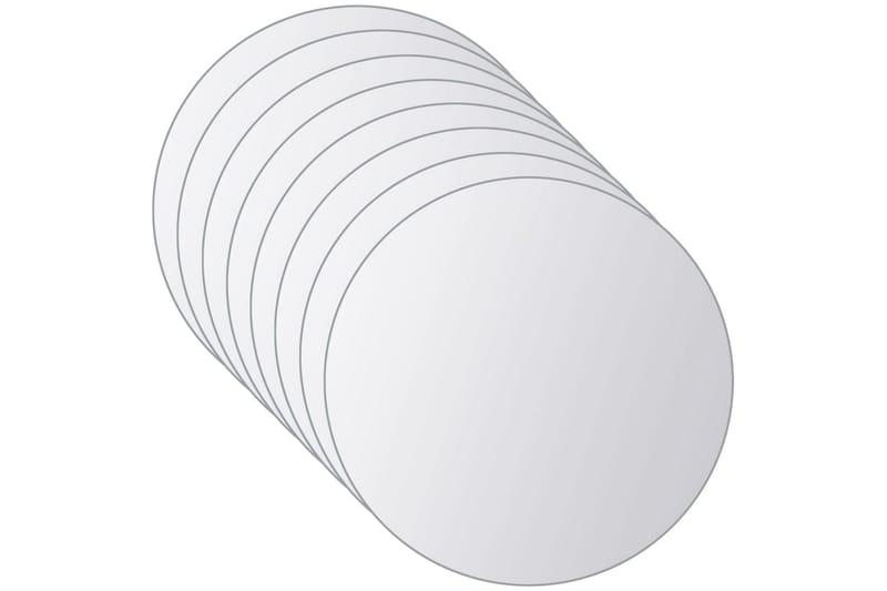 Speilfliser 16 stk rund glass - Innredning - Speil - Veggspeil