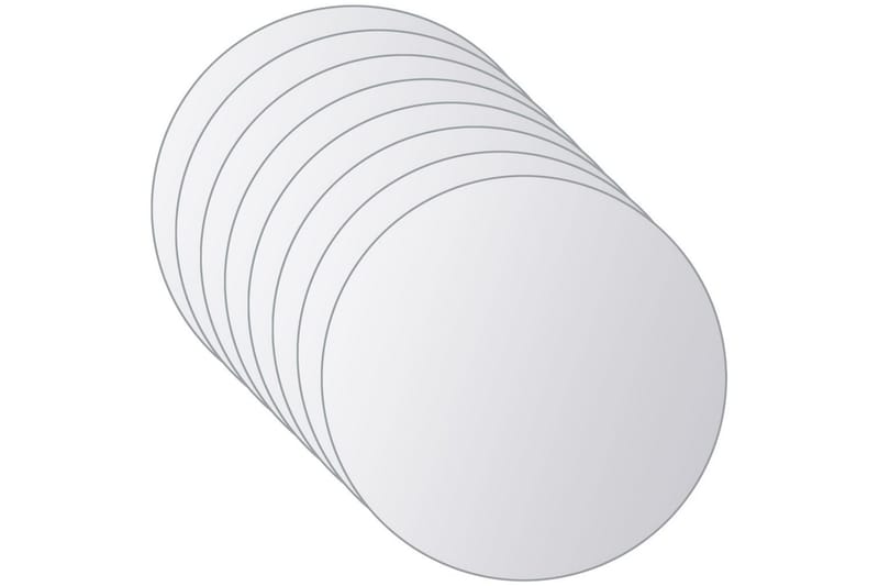Speilfliser 8 stk rund glass - Innredning - Speil - Veggspeil