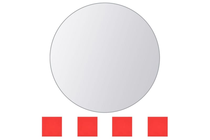 Speilfliser 8 stk rund glass - Innredning - Speil - Veggspeil