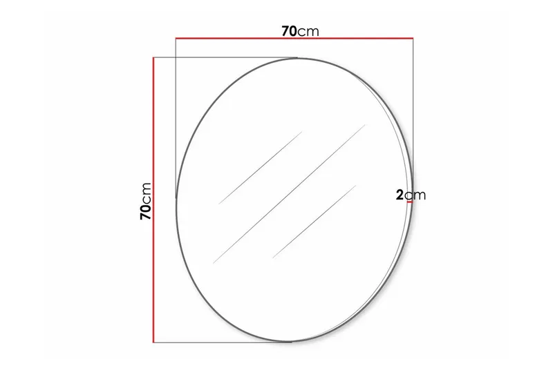 Staffin Veggmontert Speil - Hvid - Innredning - Speil - Veggspeil
