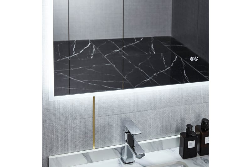 Stort speil med Belysning og anti-fog-funksjon 80x140cm Sølv - Lyfco - Innredning - Speil - Veggspeil