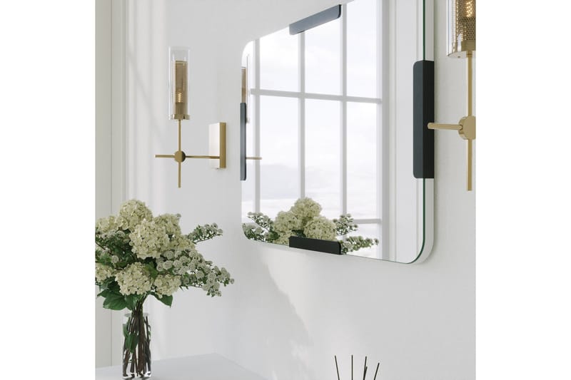 Taharoa Speil 50 cm Rektangulær - Svart - Innredning - Speil - Veggspeil