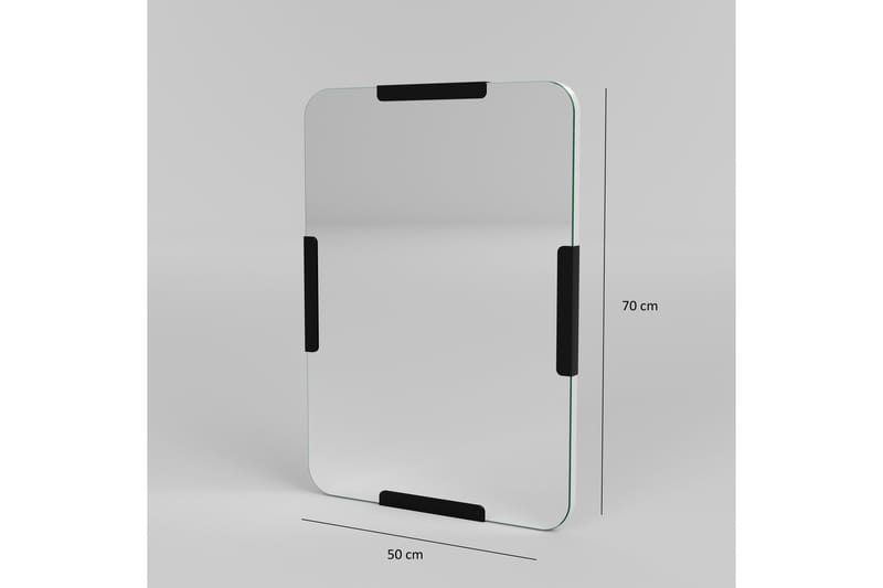 Taharoa Speil 50 cm Rektangulær - Svart - Innredning - Speil - Veggspeil