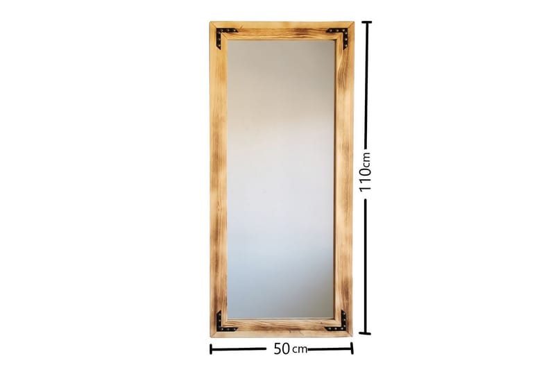Tajahnae Dekorasjonsspeil 50 cm - Valnøtt - Innredning - Speil - Veggspeil