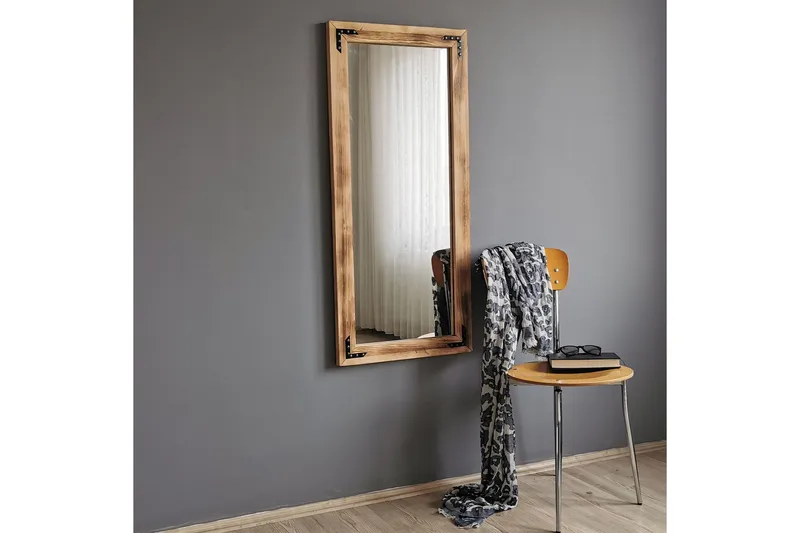 Tajahnae Dekorasjonsspeil 50 cm, Valnøtt