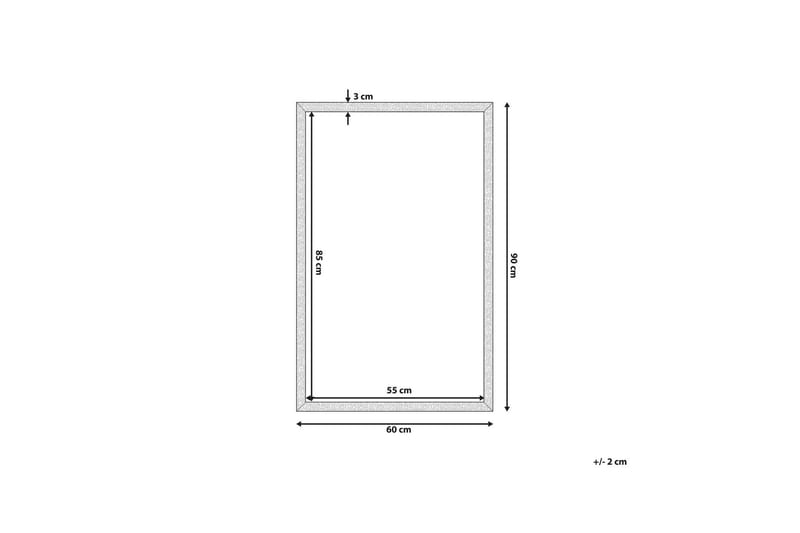 Thida Speil 60x90 cm - Svart - Veggspeil - Gangspeil