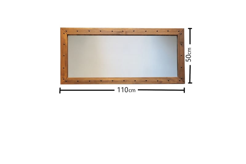 Trekell Dekorasjonsspeil 110 cm - Valnøtt - Veggspeil - Gangspeil