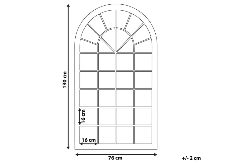 Trevol Speil 76x130 cm - Beige - Veggspeil - Helkroppsspeil - Gangspeil