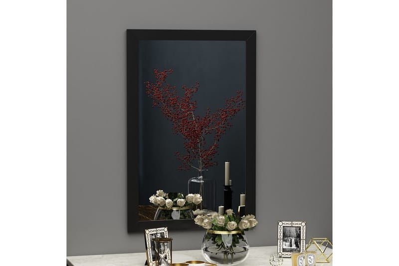 Vanomi Speil 50 cm Rektangulær - Svart - Innredning - Speil - Veggspeil