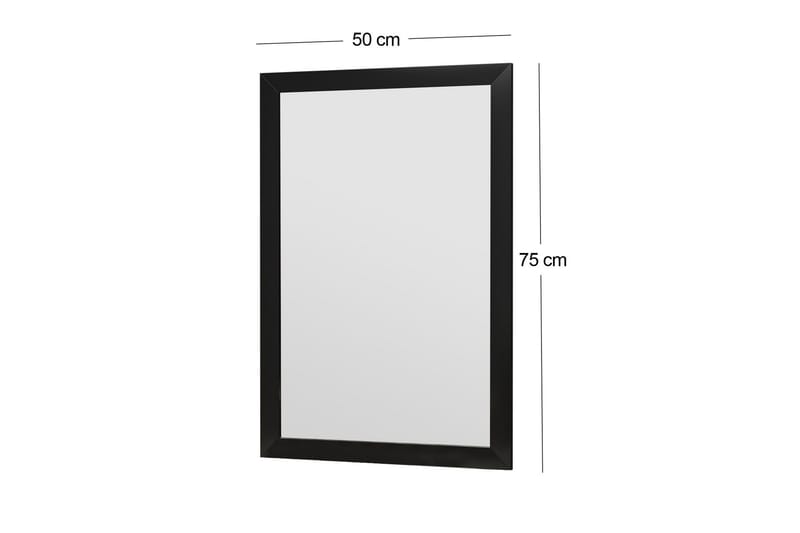 Vanomi Speil 50 cm Rektangulær - Svart - Innredning - Speil - Veggspeil