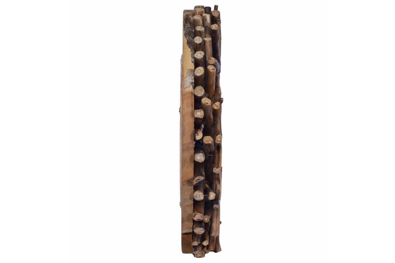 Veggspeil 40 cm teak rund - Brun - Innredning - Speil - Veggspeil