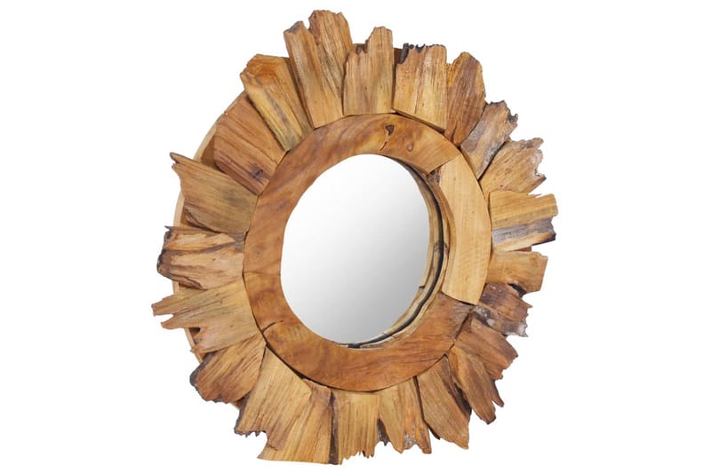 Veggspeil 40 cm teak rund - Brun - Innredning - Speil - Veggspeil