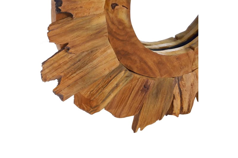 Veggspeil 40 cm teak rund - Brun - Innredning - Speil - Veggspeil
