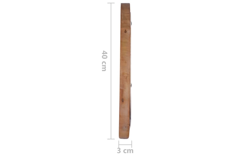 Veggspeil 40 cm teak rund - Brun - Innredning - Speil - Veggspeil