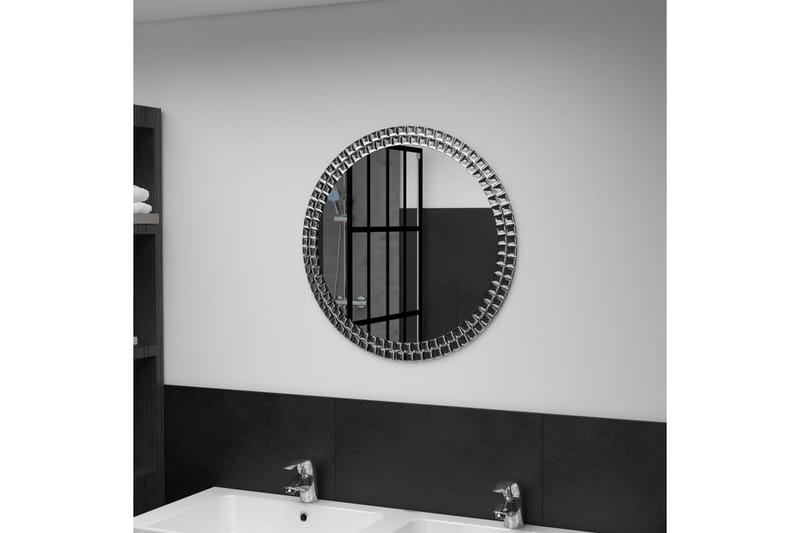 Veggspeil 60 cm herdet glass - Speil med belysning - Veggspeil - Gangspeil - Helkroppsspeil - Speil med hylle