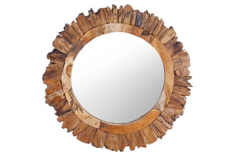 Veggspeil 60 cm teak rund - Brun - Innredning - Speil - Veggspeil