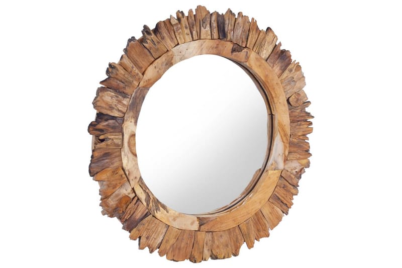 Veggspeil 60 cm teak rund - Brun - Innredning - Speil - Veggspeil