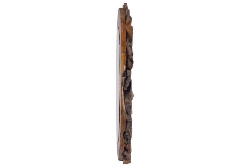 Veggspeil 60 cm teak rund - Brun - Innredning - Speil - Veggspeil