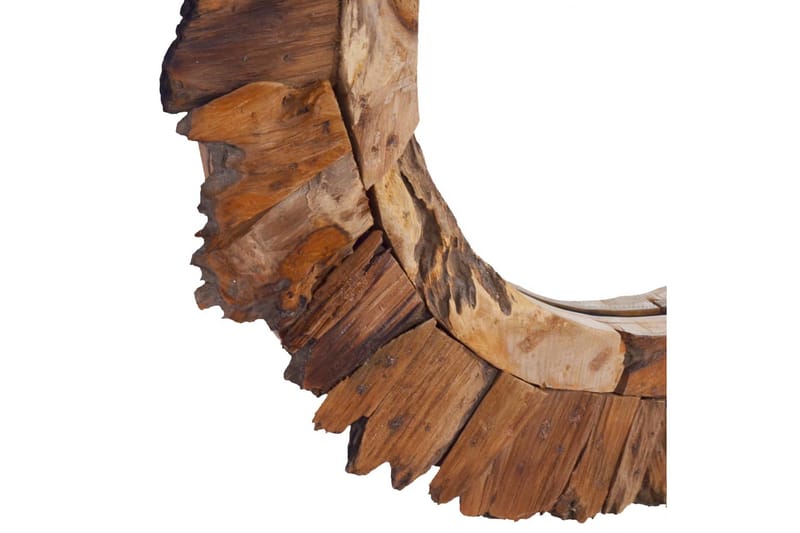 Veggspeil 60 cm teak rund - Brun - Innredning - Speil - Veggspeil