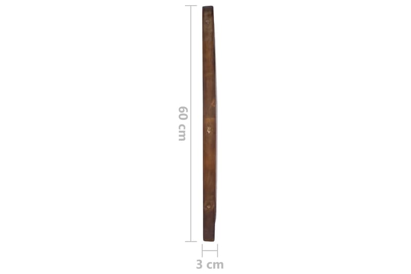 Veggspeil 60 cm teak rund - Brun - Innredning - Speil - Veggspeil
