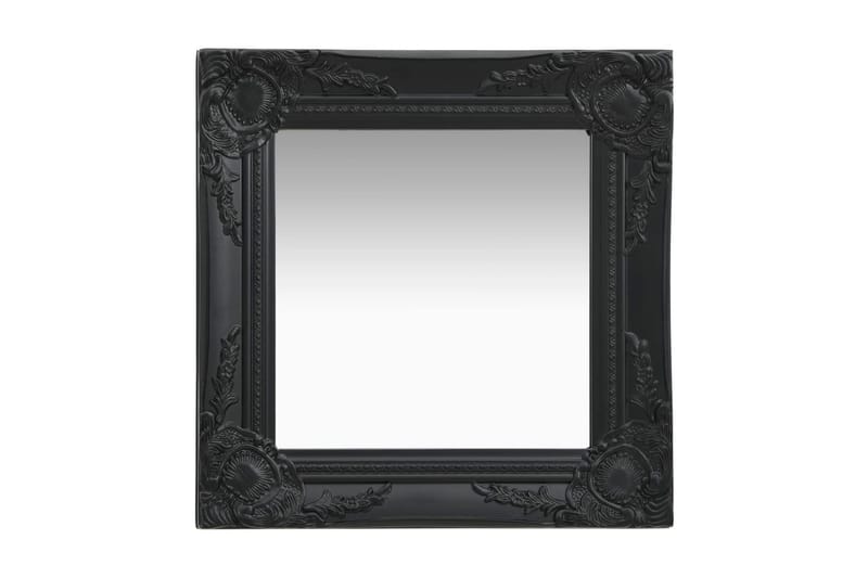 Veggspeil barokkstil 40x40 cm svart - Innredning - Speil - Veggspeil