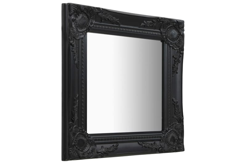 Veggspeil barokkstil 40x40 cm svart - Innredning - Speil - Veggspeil