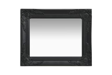 Veggspeil barokkstil 50x40 cm svart - Innredning - Speil - Veggspeil
