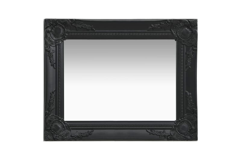 Veggspeil barokkstil 50x40 cm svart - Innredning - Speil - Veggspeil