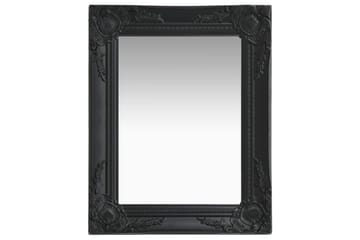 Veggspeil barokkstil 50x40 cm svart - Innredning - Speil - Veggspeil